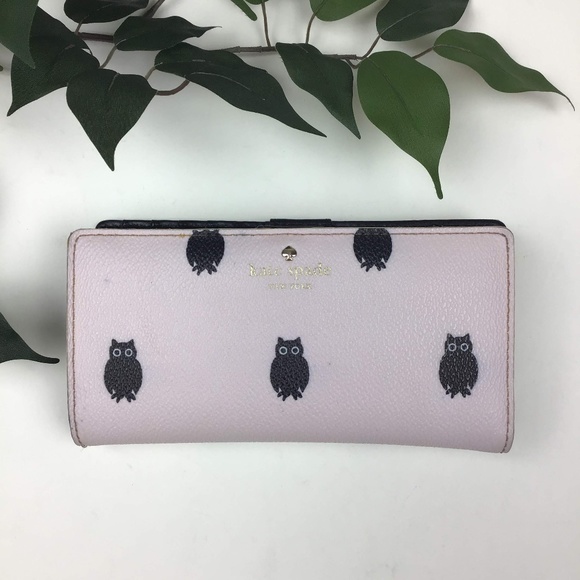 kate spade Handbags - Kate Spade Hawthorne Lane Owls Pink Fold Wallet